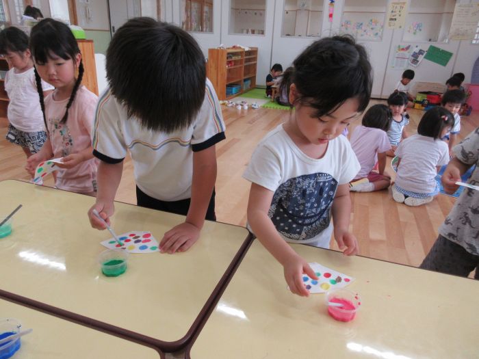 製作遊び もも 江西桜こども園