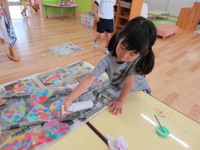 製作遊び もも 江西桜こども園